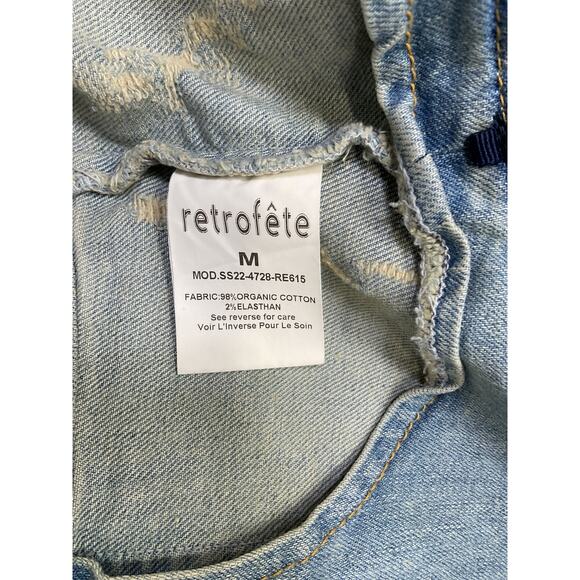 Retrofete 'Willis' Blue Distressed Blouse Top Size M - NWT - Picture 5 of 5